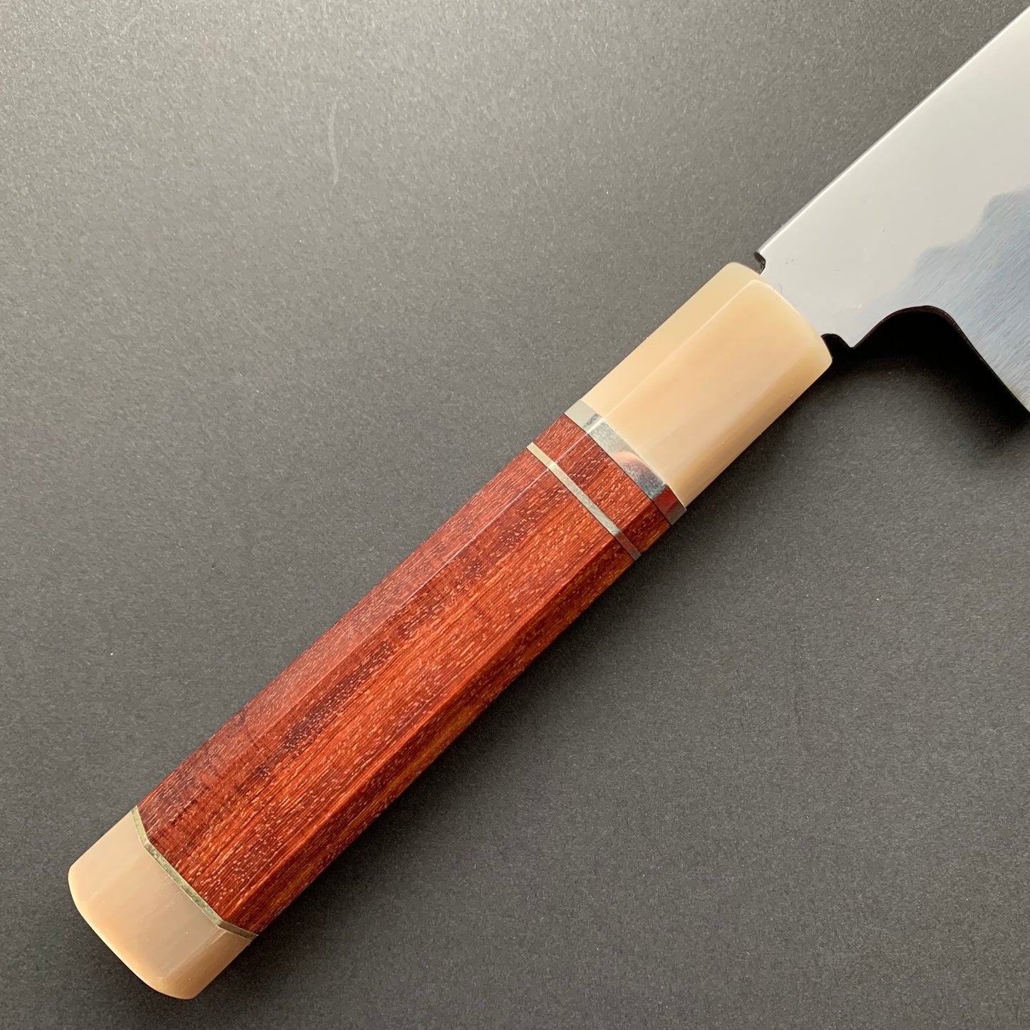 Honyaki Gyuto knife, Shirogami 3 Carbon steel, mirror polish finish - Ikeda