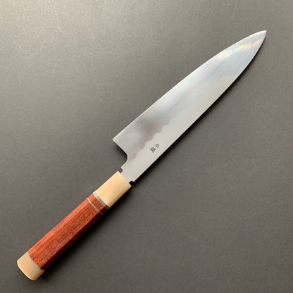 Honyaki Gyuto knife, Shirogami 3 Carbon steel, mirror polish finish - Ikeda