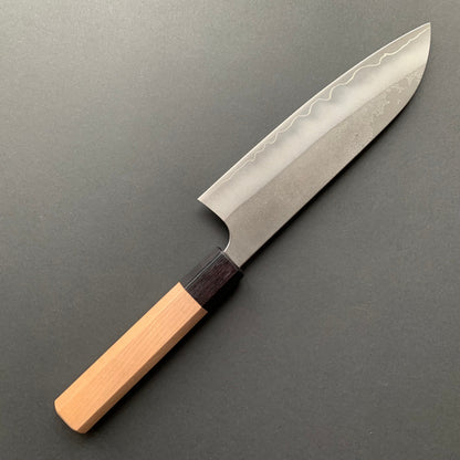 Santoku knife, Ginsan stainless steel, nashiji finish - Kanehiro
