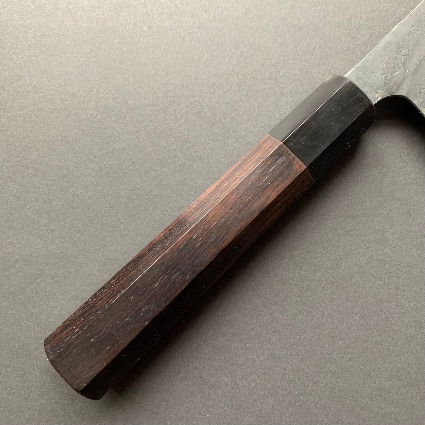 Gyuto knife, Shirogami 1 with Iron cladding, Kurouchi finish - Matsubara