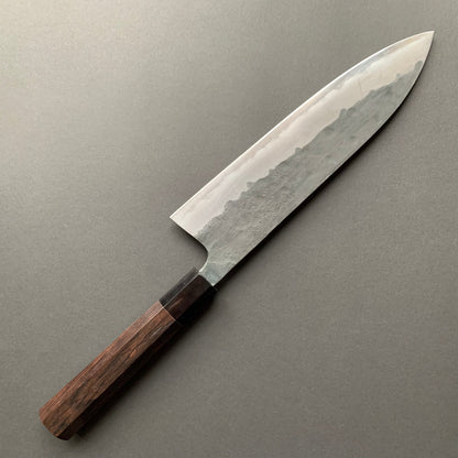 Gyuto knife, Shirogami 1 with Iron cladding, Kurouchi finish - Matsubara
