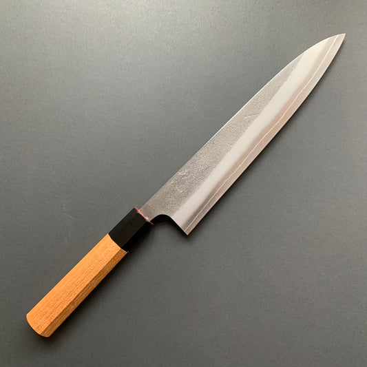 Gyuto knife, SKD tool steel, nashiji finish (teak handle) - Yoshikane