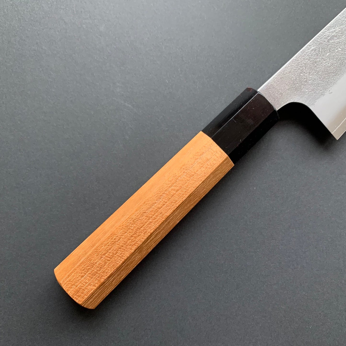 Gyuto knife, SKD tool steel, nashiji finish (teak handle) - Yoshikane