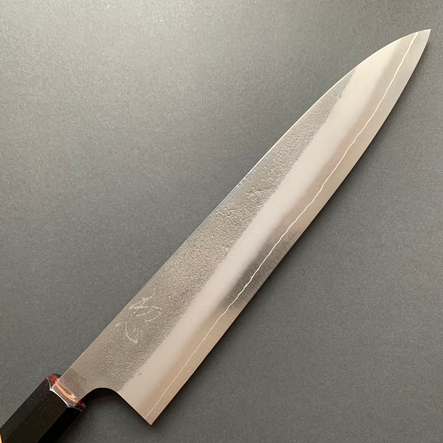 Gyuto knife, SKD tool steel, nashiji finish (teak handle) - Yoshikane