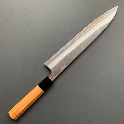Gyuto knife, SKD tool steel, nashiji finish (teak handle) - Yoshikane
