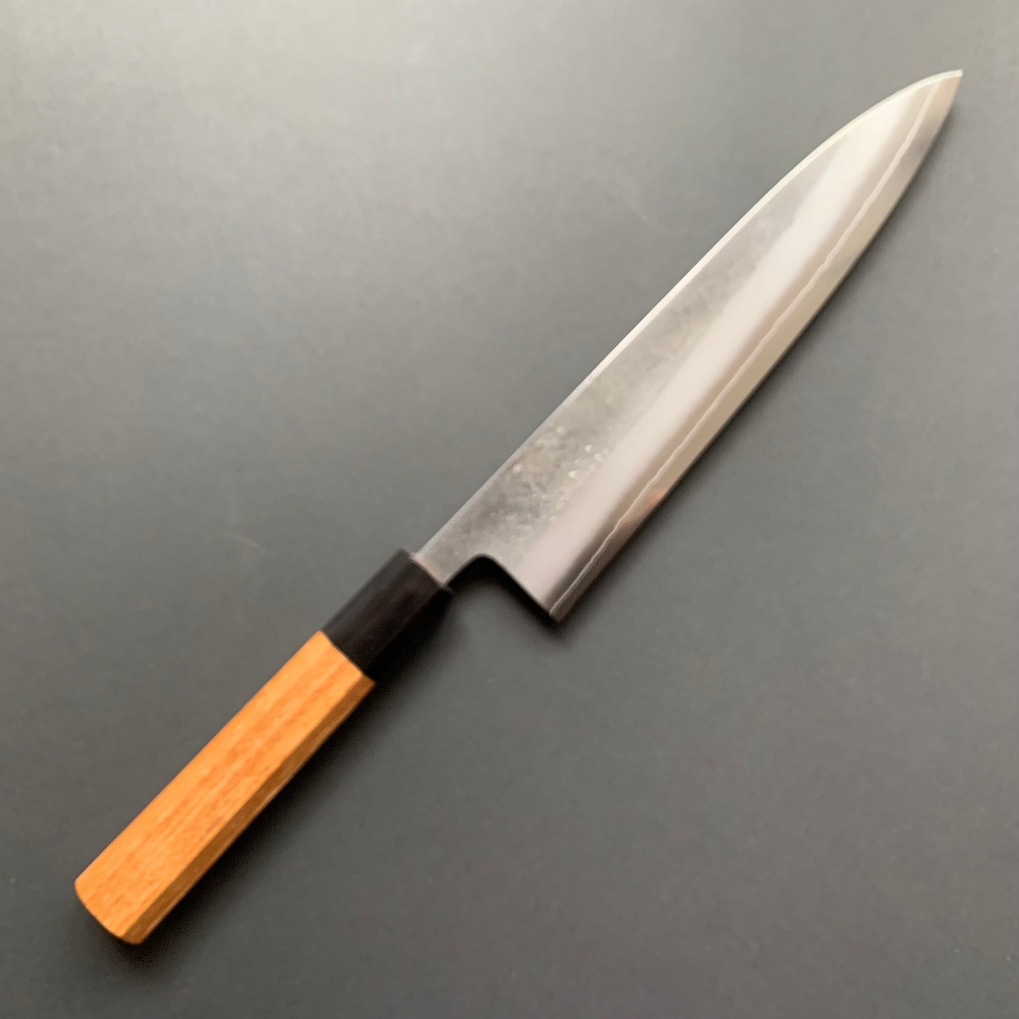 Gyuto knife, SKD tool steel, nashiji finish (teak handle) - Yoshikane