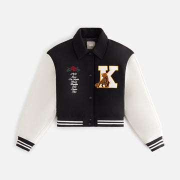 Kith Women Campbell Cropped Varsity Jacket - Black