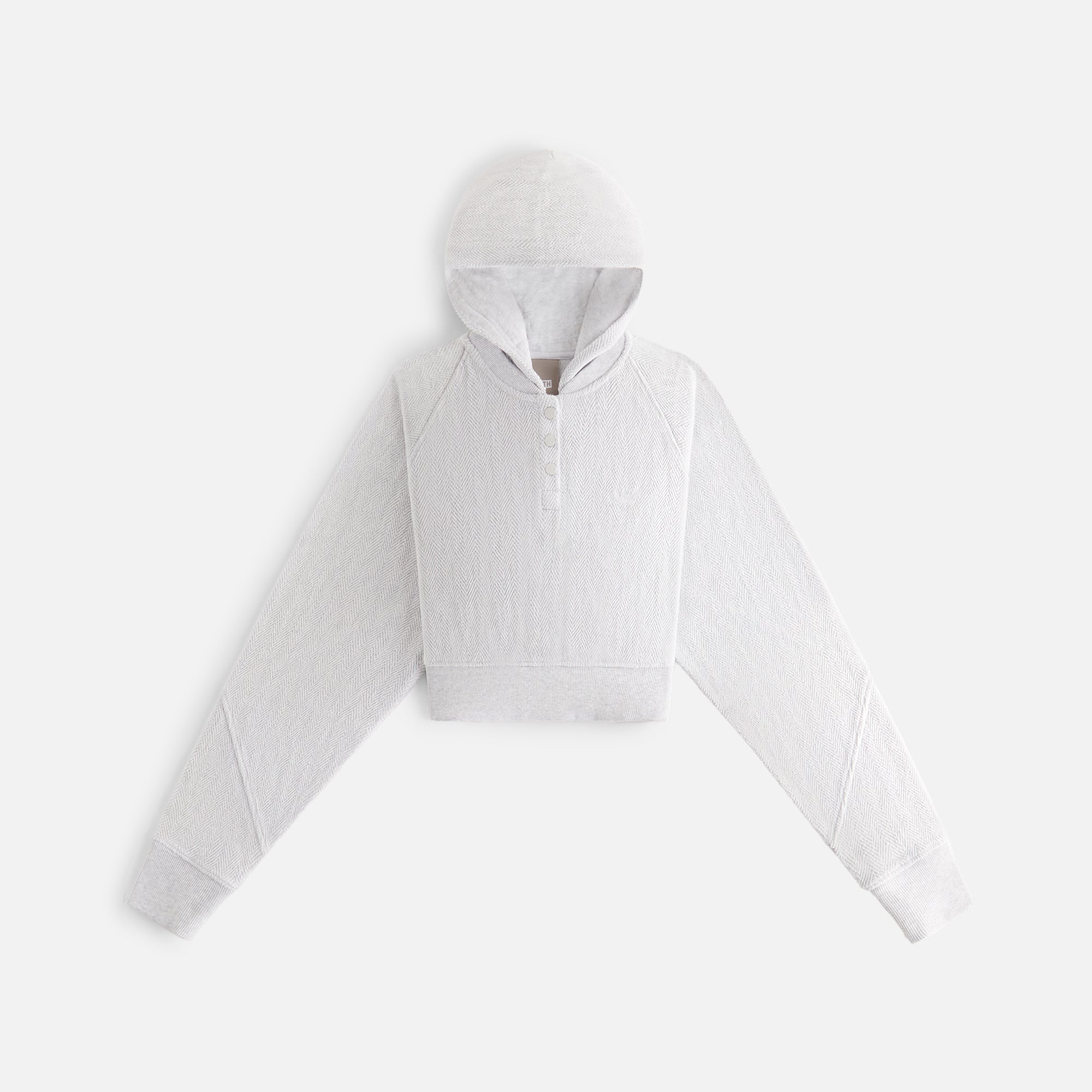 Kith Women Hillside Henley Hoodie - Light Heather Grey
