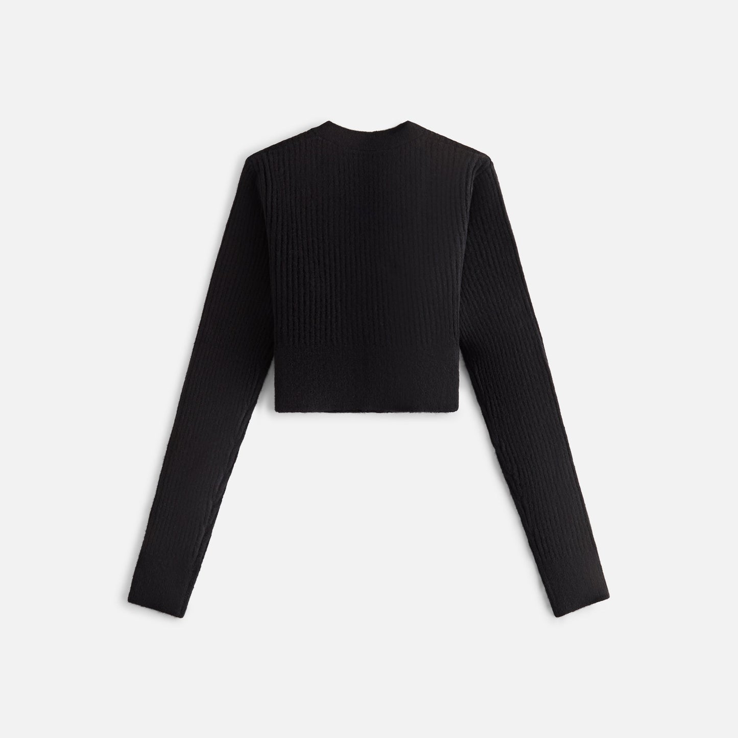 Kith Women Sydney Cropped Plush Rib Cardigan - Black