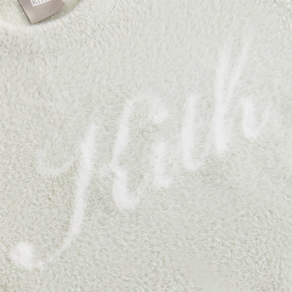 Kith Women Mica Mohair Logo Sweater - Pebble