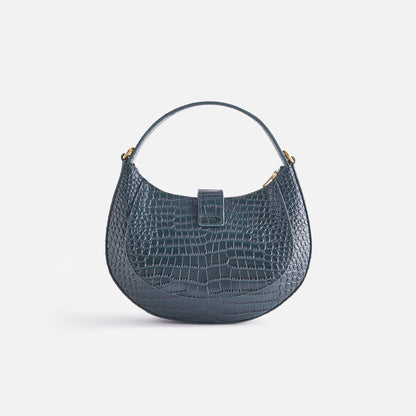 Kith Women Mini Saddle Bag in Croc Deboss Leather - Stadium