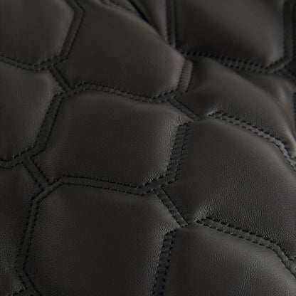 Kith Women Ashtyn Quilted Logo Leather Skirt - Black