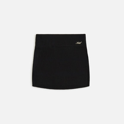 Kith Women Arys Plush Rib Mini Skirt - Black