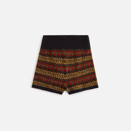 Kith Women Mica Logo Fair Isle Short - Black