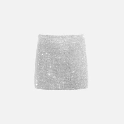 Kith Women Ashtyn Chainmail Mini Skirt - Silver