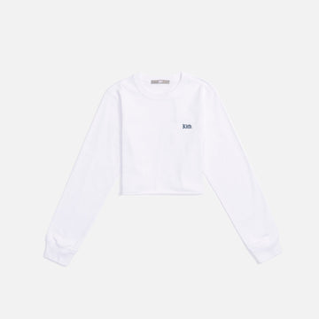 Kith Women Lucy II Cropped Long Sleeve Tee - White
