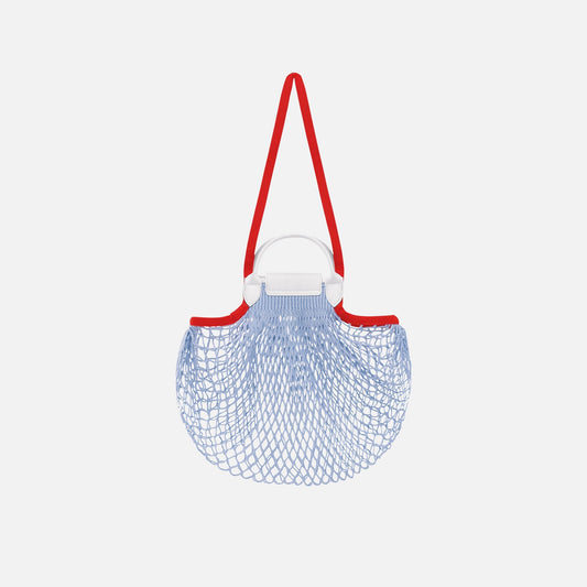 Longchamp Le Pliage Filet Tri Knit Bag - Baby Blue