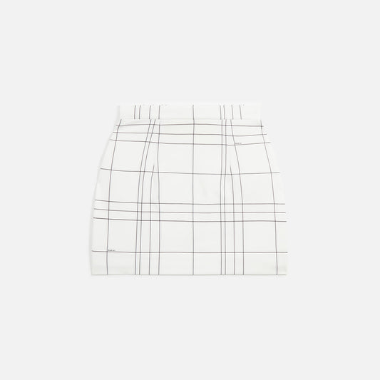 Marni Thin Check Skirt - Stone White