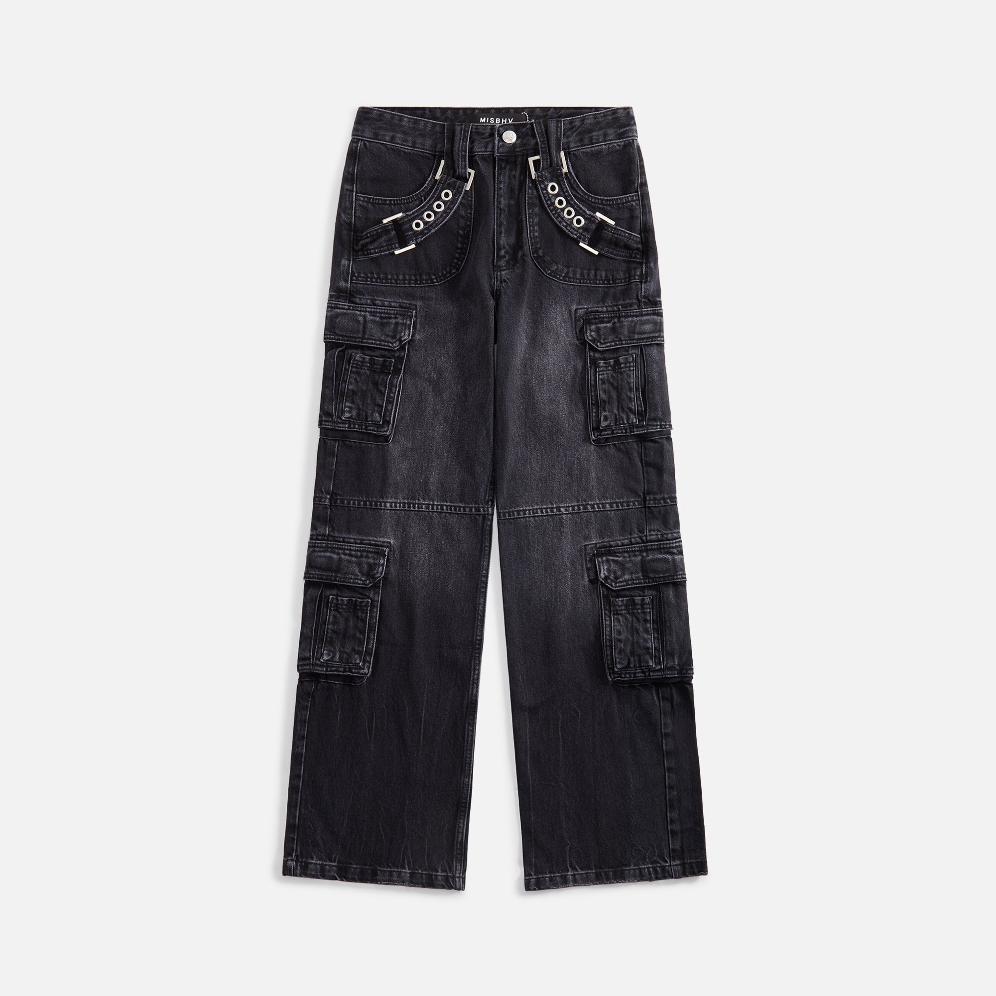 MISBHV Harness Strap Cargo Trousers - Black