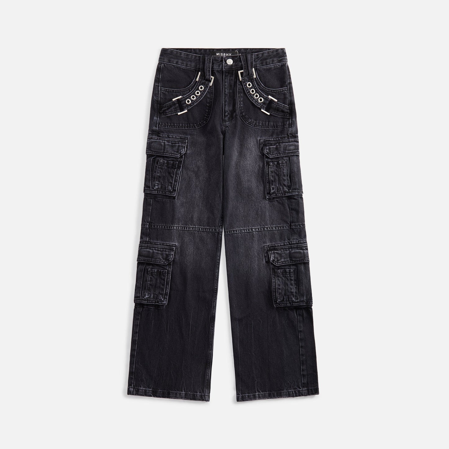 MISBHV Harness Strap Cargo Trousers - Black