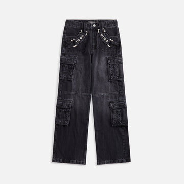 MISBHV Harness Strap Cargo Trousers - Black