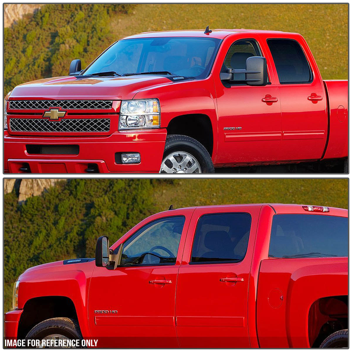 Manual Towing Mirrors (Pair)<br>07-13 Chevy Silverado Tahoe, GMC Sierra Yukon