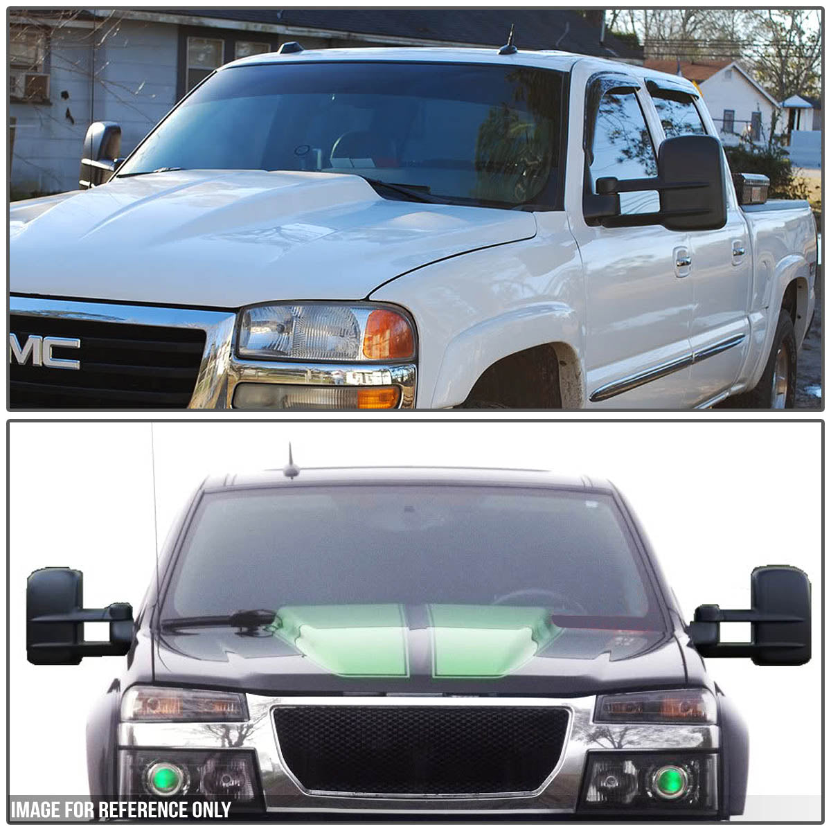 Powered Heated Towing Mirrors (Pair)<br>99-02 Chevy Silverado 1500-3500, GMC Sierra 1500