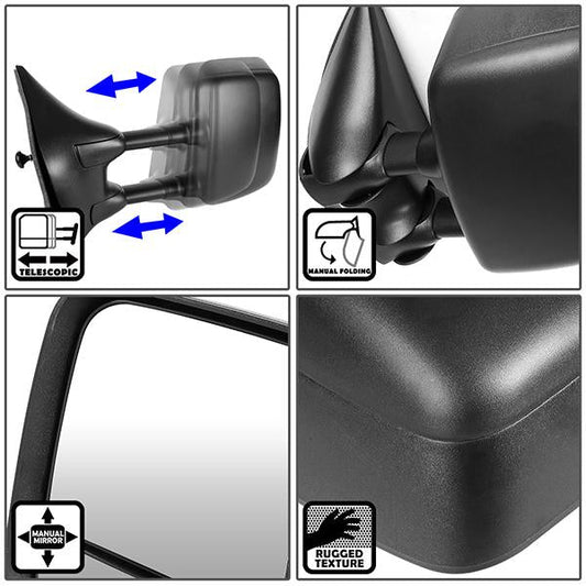Manual Towing Mirror (Left)<br>05-15 Nissan Frontier