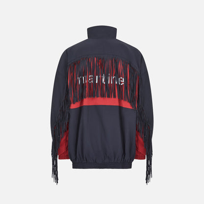 Martine Rose Fringe Track Jacket - Burgundy