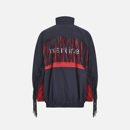Martine Rose Fringe Track Jacket - Burgundy