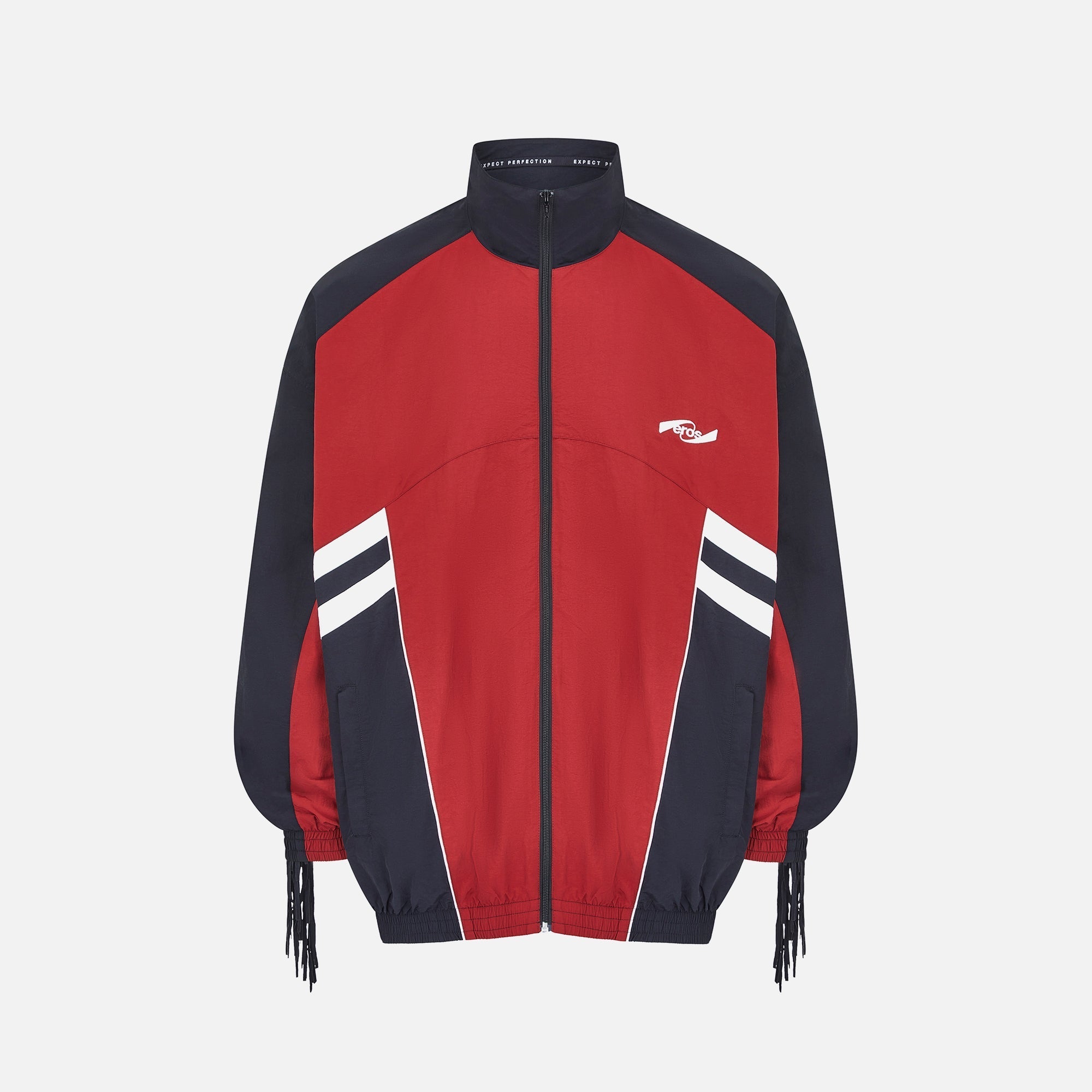 Martine Rose Fringe Track Jacket - Burgundy