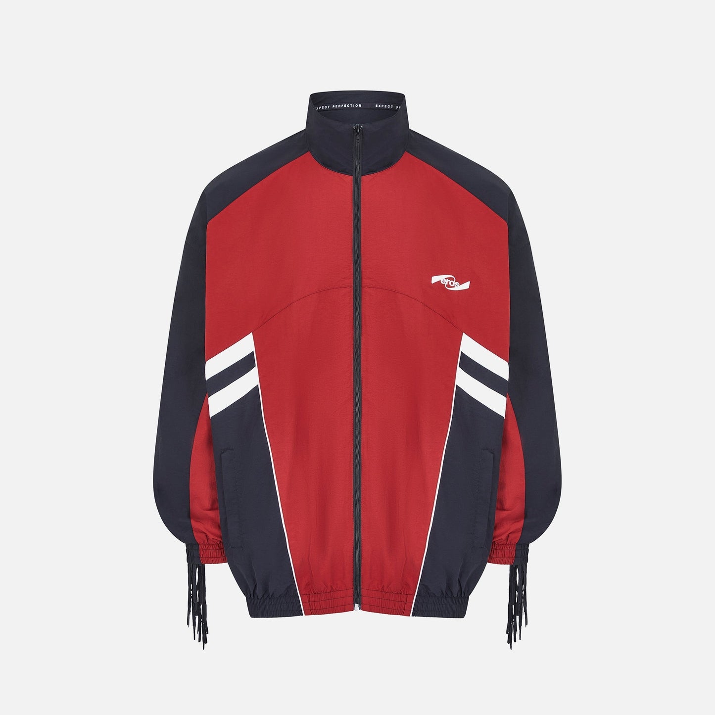 Martine Rose Fringe Track Jacket - Burgundy