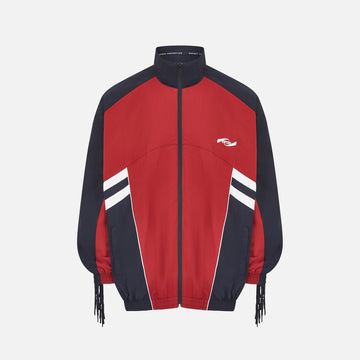 Martine Rose Fringe Track Jacket - Burgundy