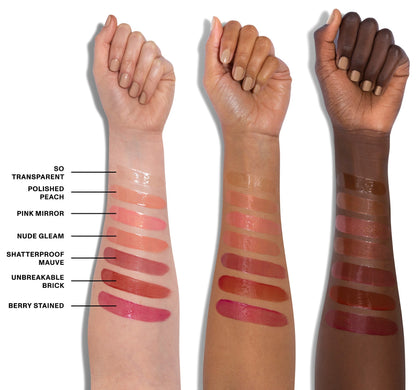 Dripglass Glazed High Shine Lip Gloss - Shatterproof Mauve