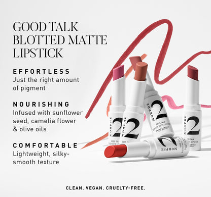 Good Talk Blotted Matte Lipstick- Rebel Red