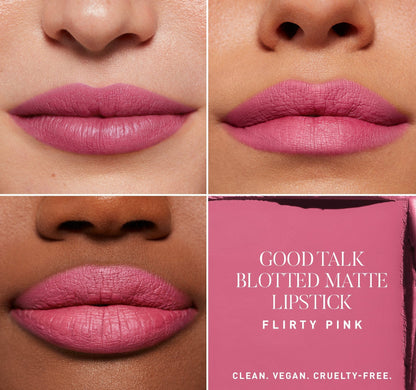 Good Talk Blotted Matte Lipstick- Flirty Pink