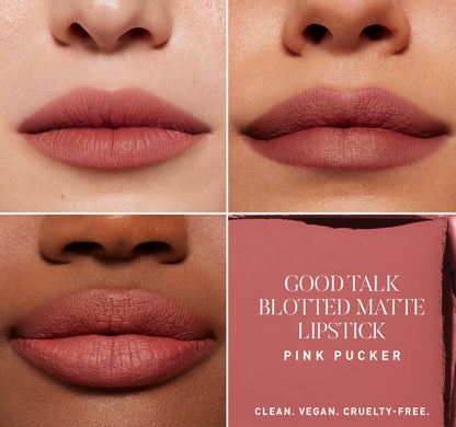 Good Talk Blotted Matte Lipstick- Pink Pucker