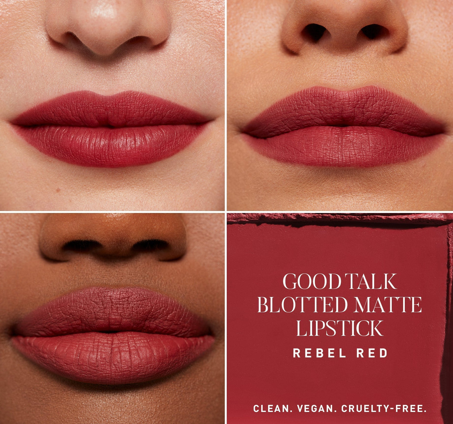 Good Talk Blotted Matte Lipstick- Rebel Red