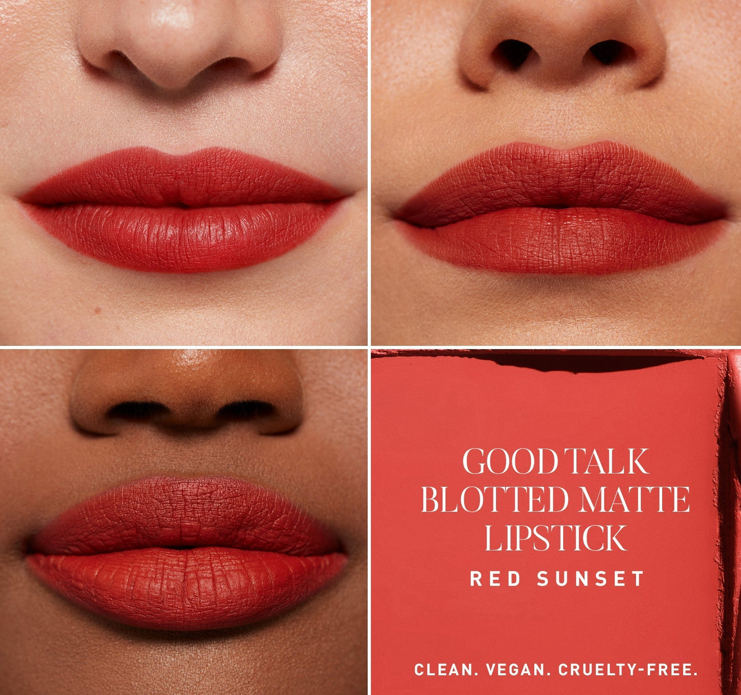 Good Talk Blotted Matte Lipstick- Red Sunset