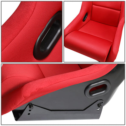 Red Fiberglass Fixed Back Bucket Racing Seat - FRP-300RD