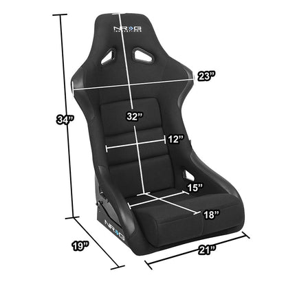 Large Size Fiberglass Fixed Back Bucket Racing Seat - FRP-301
