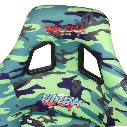 Green Camo Vegan Satin Racing Seats w/Mount Bracket - FRP-302-GIJ