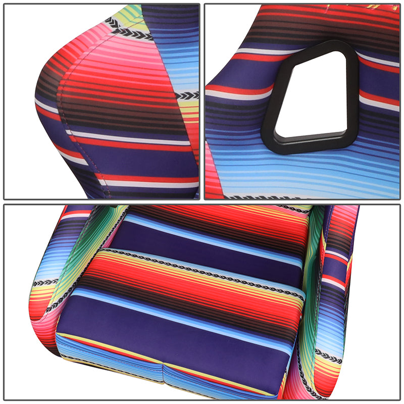 Vegan Micro Fiber Racing Seat w/Mount Bracket - FRP-302-MEXICALI