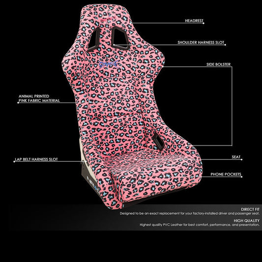 Vegan Micro Fiber Fixed Back Racing Bucket Seat - FRP-302-PK-SAVAGE