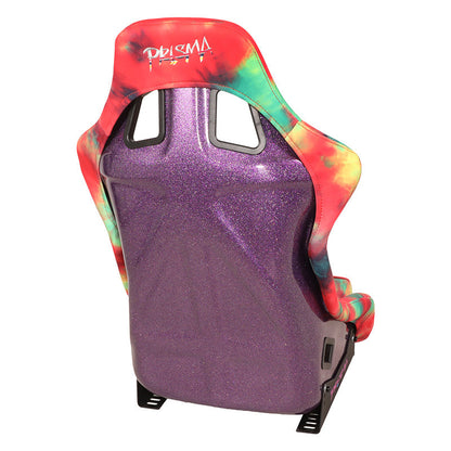 Tie Dye Fiberglass Vegan Satin Bucket Racing Seat - FRP-302-TIEDYE