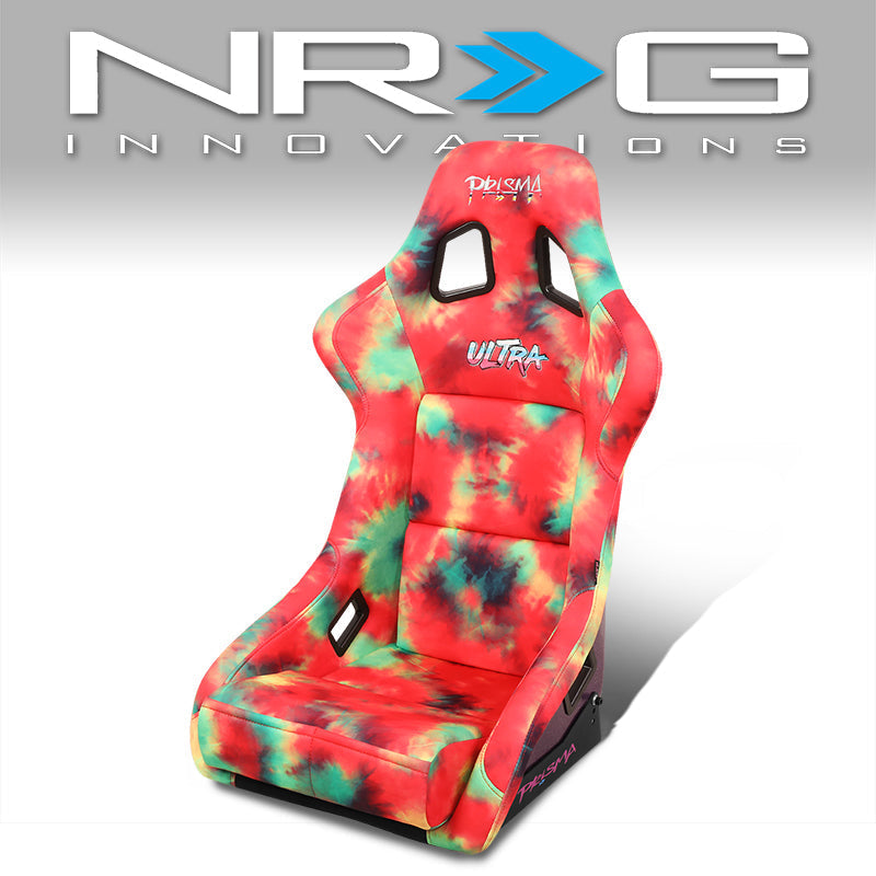 Tie Dye Fiberglass Vegan Satin Bucket Racing Seat - FRP-302-TIEDYE