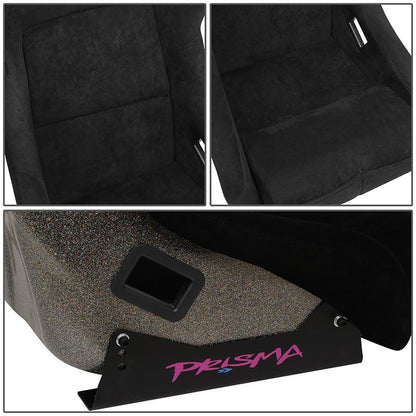 Large Size Black Alcantara Bucket Racing Seats - FRP-302BK-ULTRA