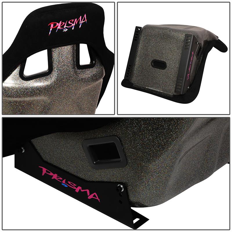 Large Size Black Alcantara Bucket Racing Seats - FRP-302BK-ULTRA