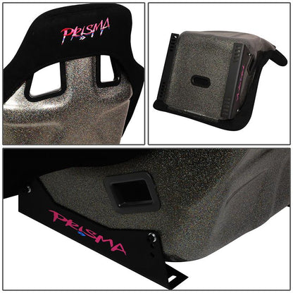 Large Size Black Alcantara Bucket Racing Seats - FRP-302BK-ULTRA