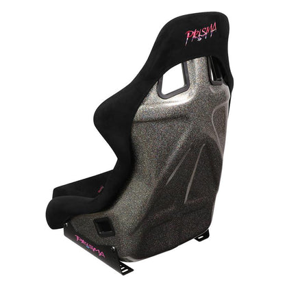 Large Size Black Alcantara Bucket Racing Seats - FRP-302BK-ULTRA